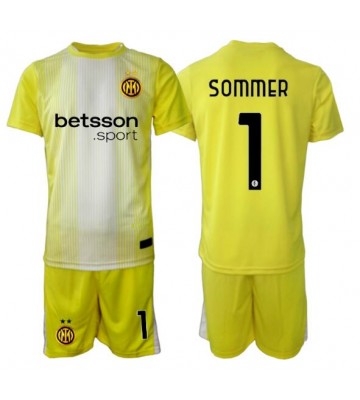 Inter Milan Yann Sommer #1 Målvakt Bortaställ Barn 2025-26 Kortärmad (+ Korta byxor)